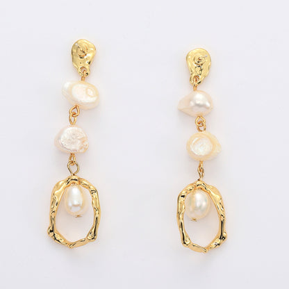 Gold-Plated Freshwater Pearl Earrings