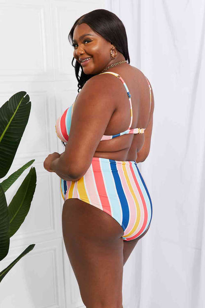 Twist High-Rise Bikini in Stripe