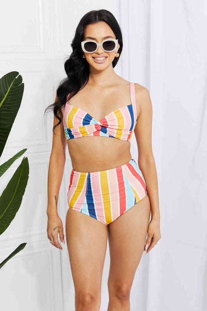 Twist High-Rise Bikini in Stripe