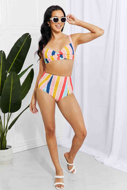 Twist High-Rise Bikini in Stripe