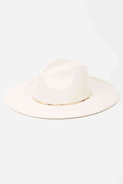 Slice of Chic Herringbone Chain Fedora