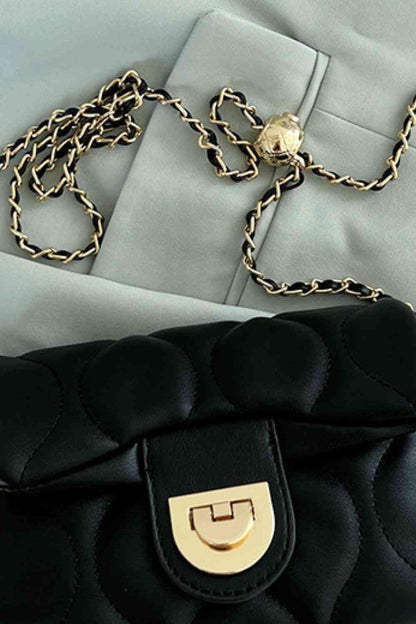 Leather Adjustable Chain Crossbody Bag