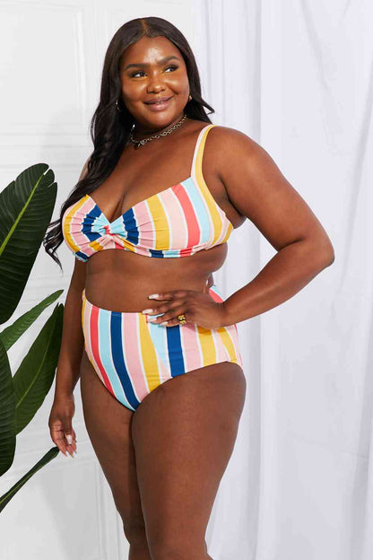 Twist High-Rise Bikini in Stripe