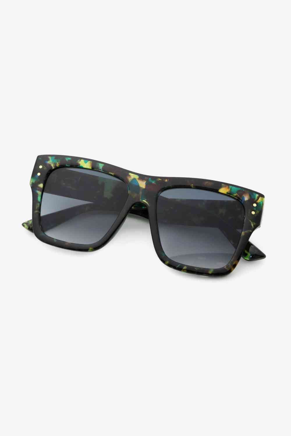 Patterned Polycarbonate Square Sunglasses