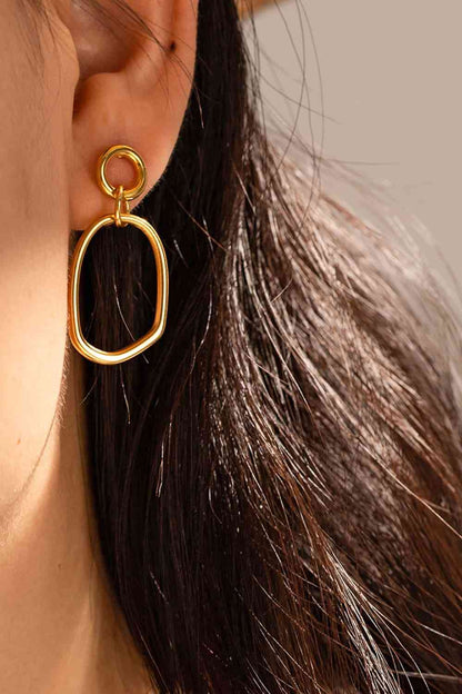 18K Gold-Plated Dangle Earrings