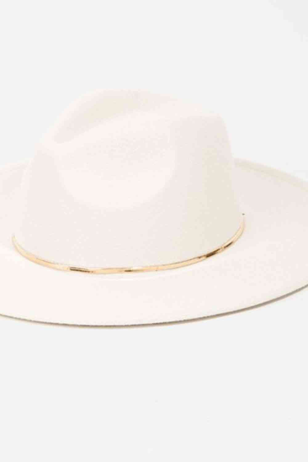 Slice of Chic Herringbone Chain Fedora