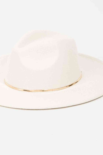 Slice of Chic Herringbone Chain Fedora