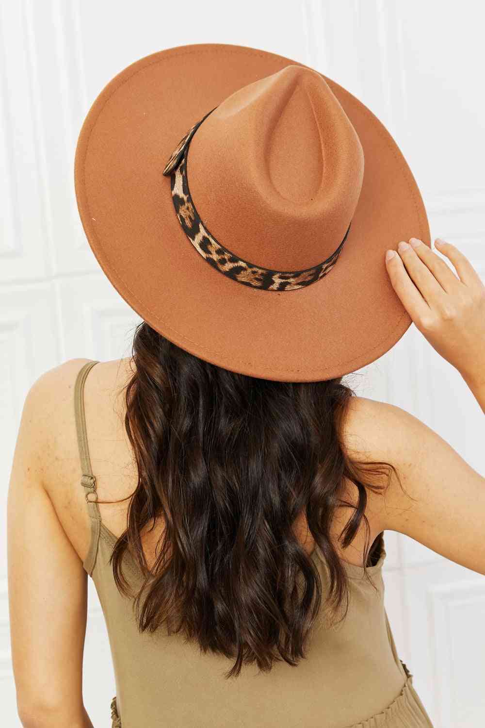 Leopard Detail Fedora Hat