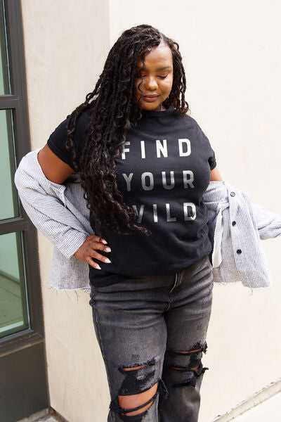 Plus Size FIND YOUR WILD Short Sleeve T-Shirt