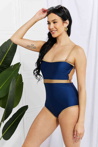 Wave Break Contrast Trim One-Piece