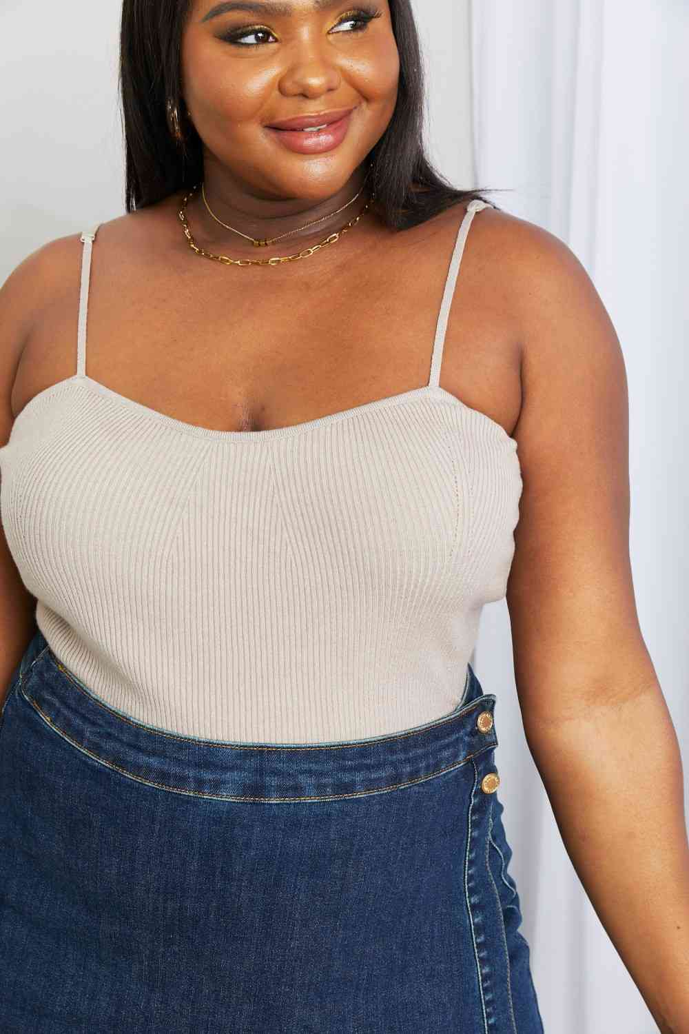 Plus Size Ribbed Cami