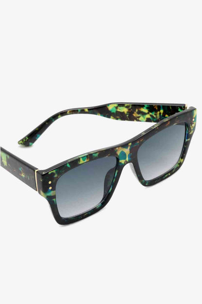 Patterned Polycarbonate Square Sunglasses