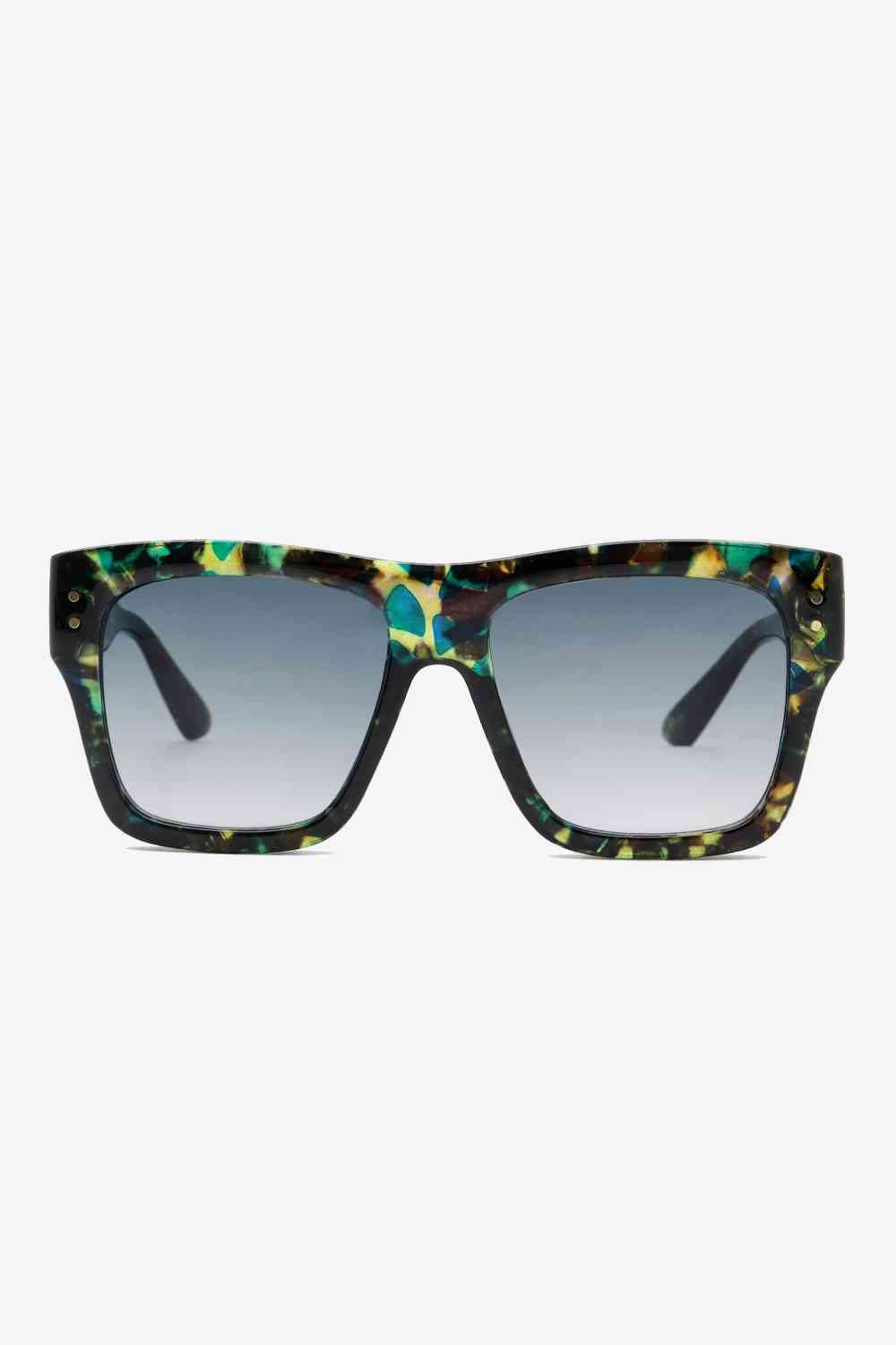 Patterned Polycarbonate Square Sunglasses