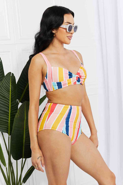 Twist High-Rise Bikini in Stripe