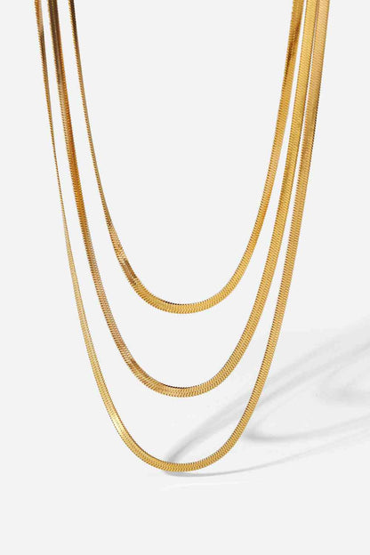 Triple-Layered Snake Chain Necklace