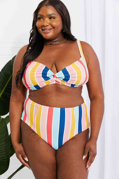 Twist High-Rise Bikini in Stripe