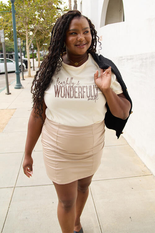 Plus Size WONDERFULLY Short Sleeve T-Shirt