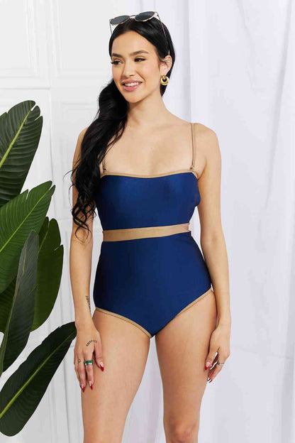 Wave Break Contrast Trim One-Piece