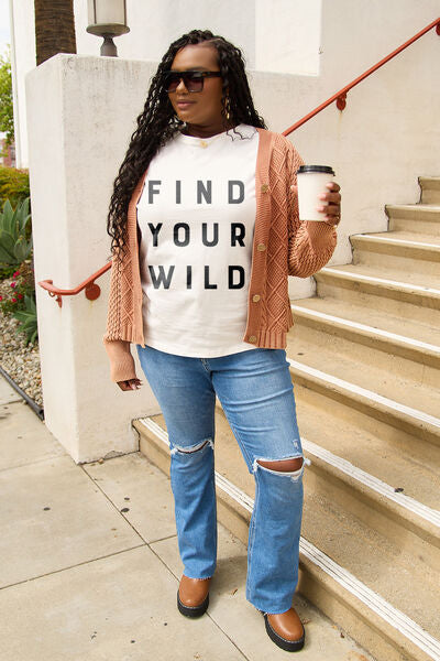 Plus Size FIND YOUR WILD Short Sleeve T-Shirt